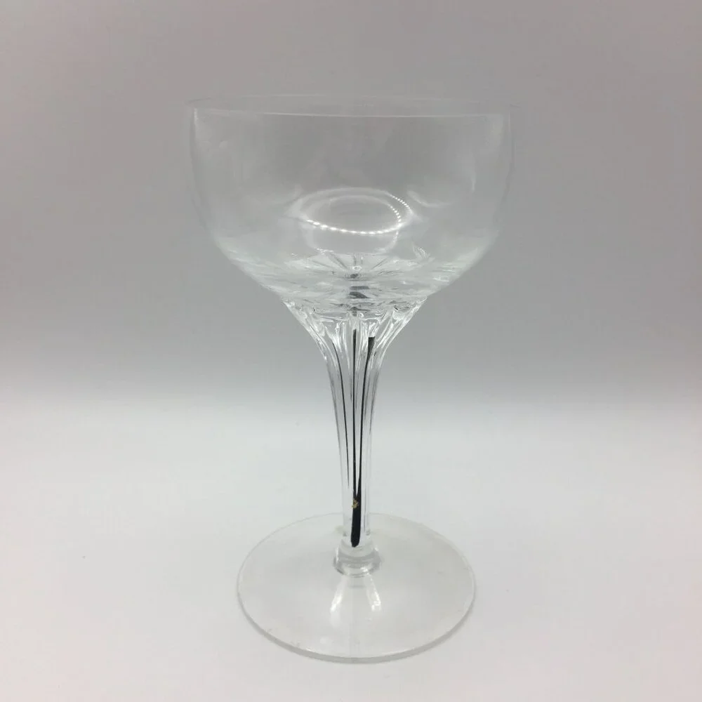 Belfor Crystal Exquisite Coupe Champagne Wine Glasses Stemware Set 2 Vintage